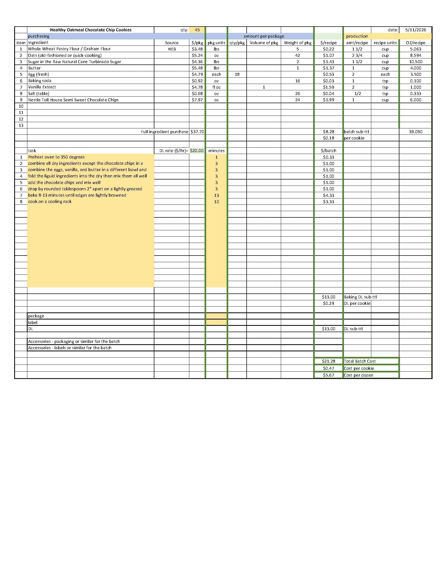 Cookie Calculator Rx