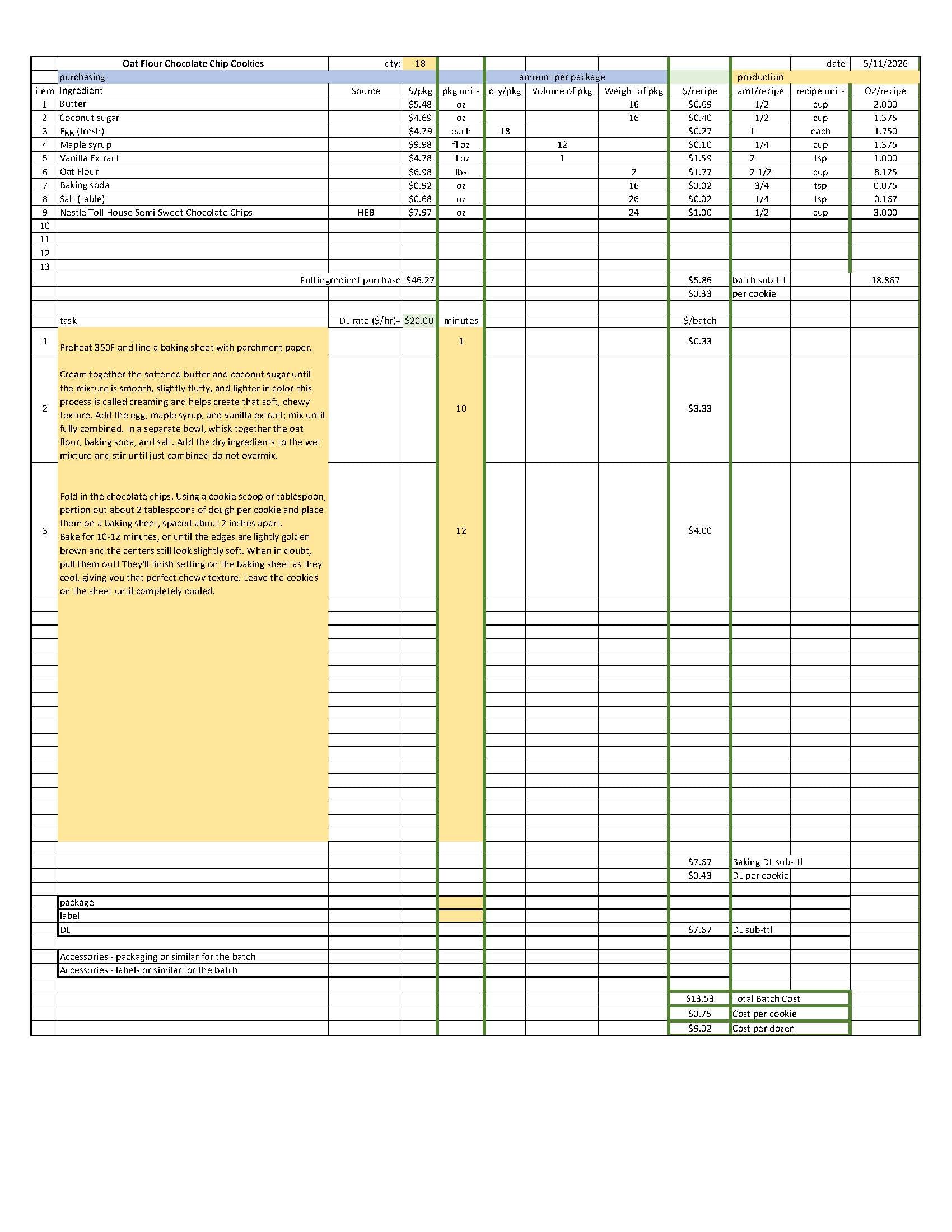Cookie Calculator Rx