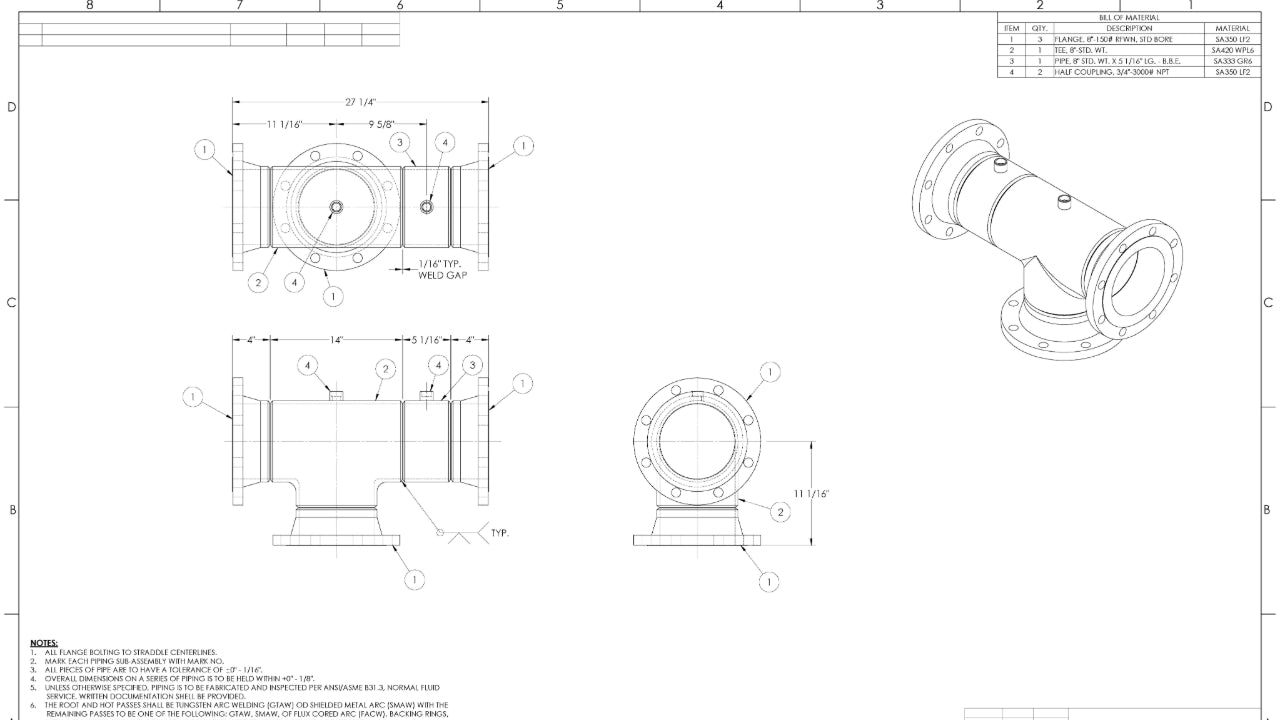 Piping Spools Cost Estimate Rx